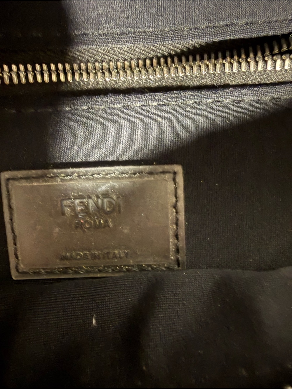 Fendi Black Mesh Belt Bag with Logo Patch - Picture 2 of 4
